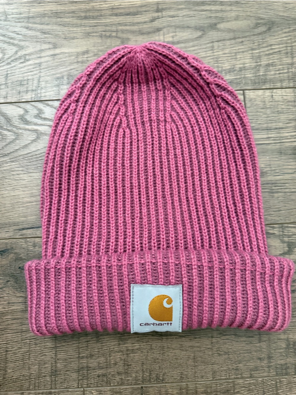 Carhartt Womens Cuffed Rib Knit Beanie Hat Woodrose Dusty Rose Pink OS